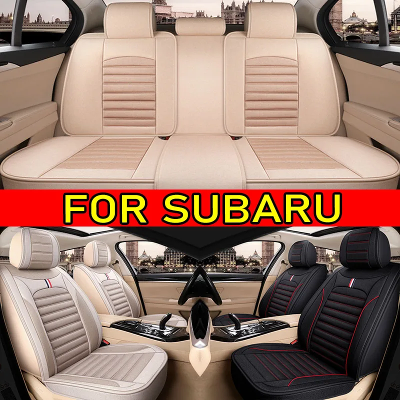 

Чехол на сиденье SUBARUCar, высококачественный льняной дышащий, износостойкий, полный набор из 5-местных чехлов на сиденье с полной оберткой