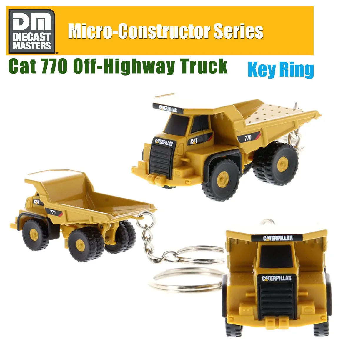 Nuevo llavero de gato Mini Constructor Tractor Dozer Turck llavero modelo fundido a presión para regalo de colección