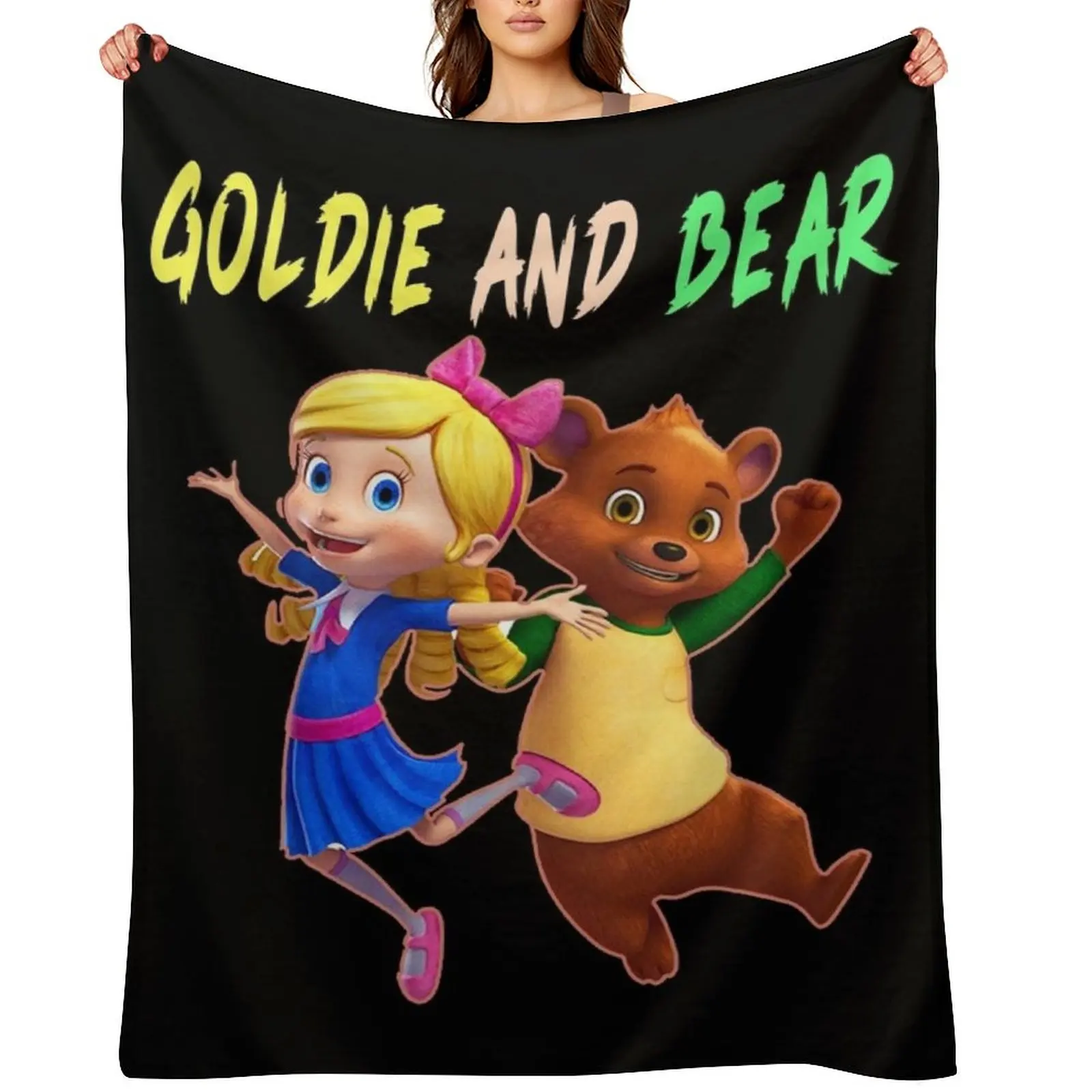 Goldie und Bär Stofftiere, Kostüm, Geschenk für Fans, Goldie und Bär, Geburtstagsparty-Ideen, Überwurfdecke, Babydecken