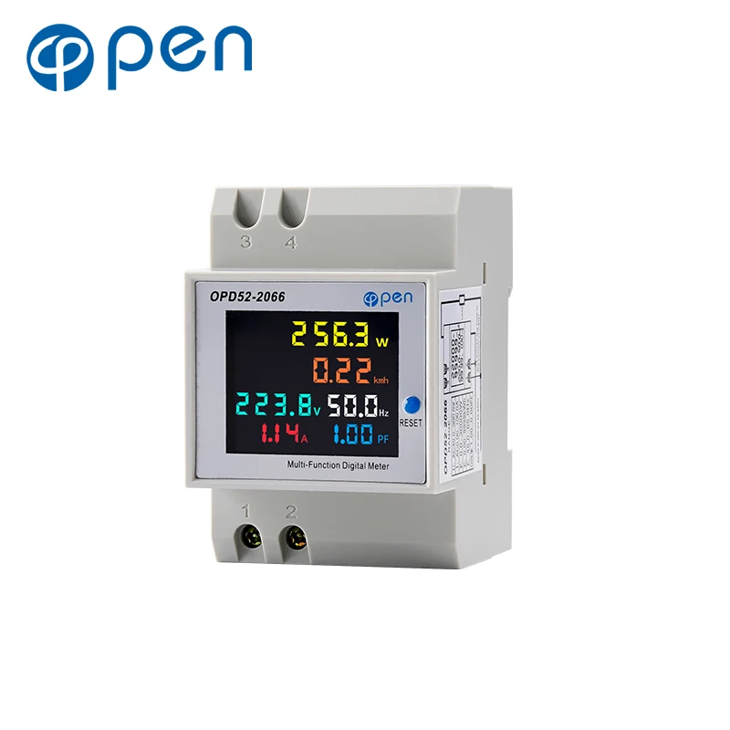 6 IN 1 Display Smart Meter AC monitor 110V 220V Voltage Current Power Factor Active KWH Electric energy Frequency meter VOLT AMP