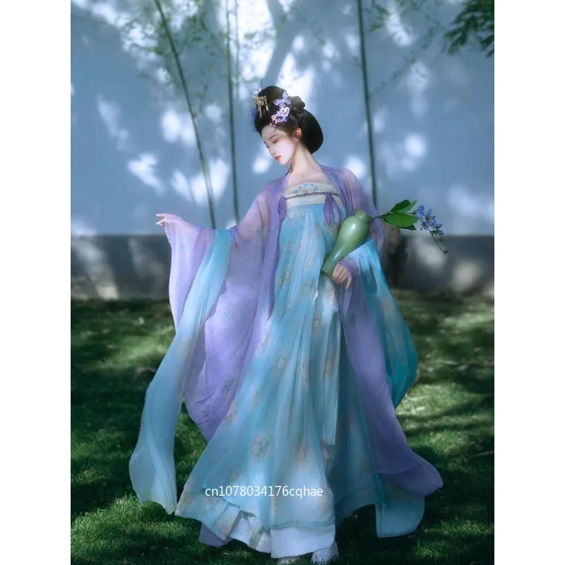 

2026 New Tang Style Hanfu for Petite Women, Chest-High Ruqun, Flowy Fairy Elegant, Chinese Traditional Improved Small Size Set