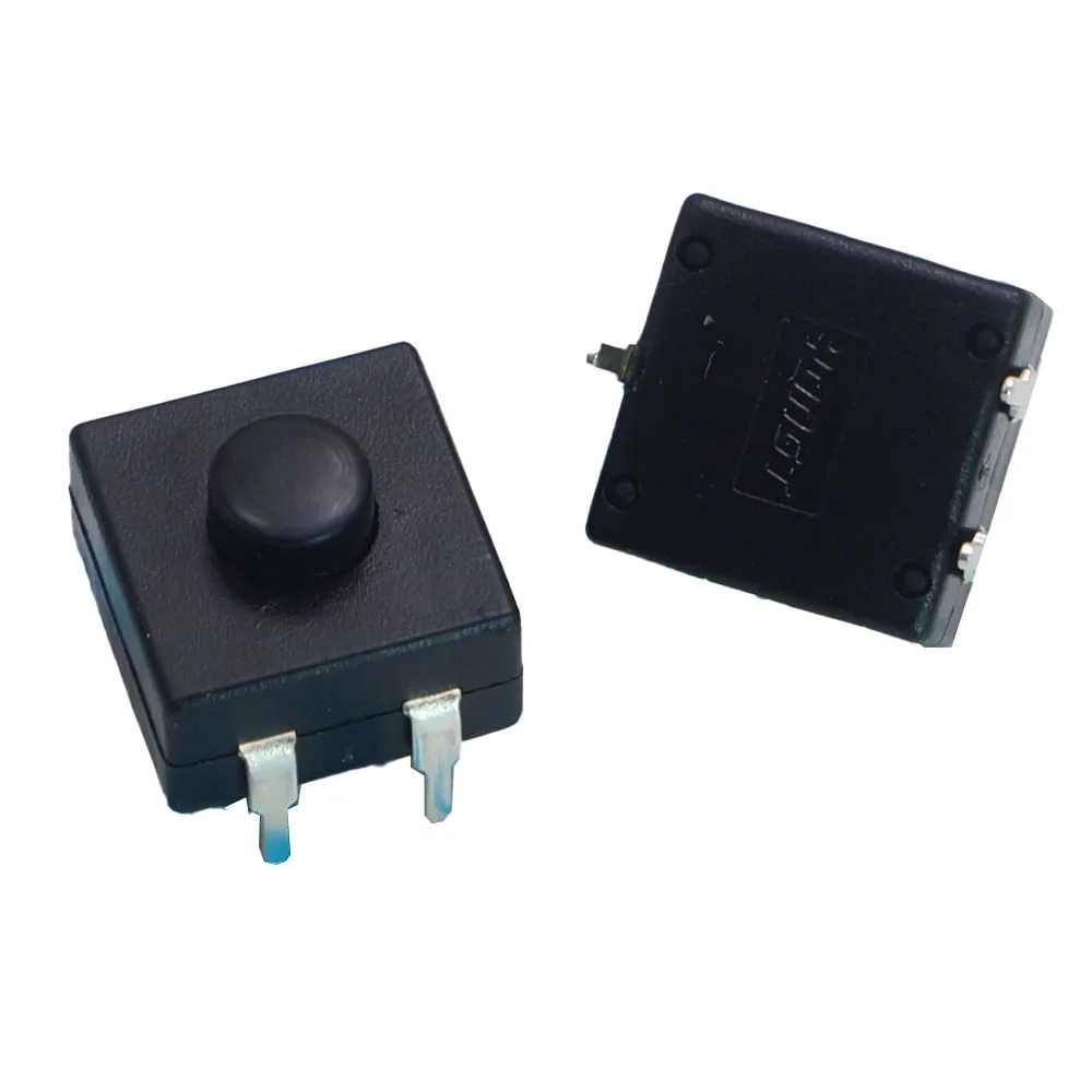 10PCS Double Row Vertical LED Flashlight Switch 3Pins ON-ON-OFF 12*12 213BS