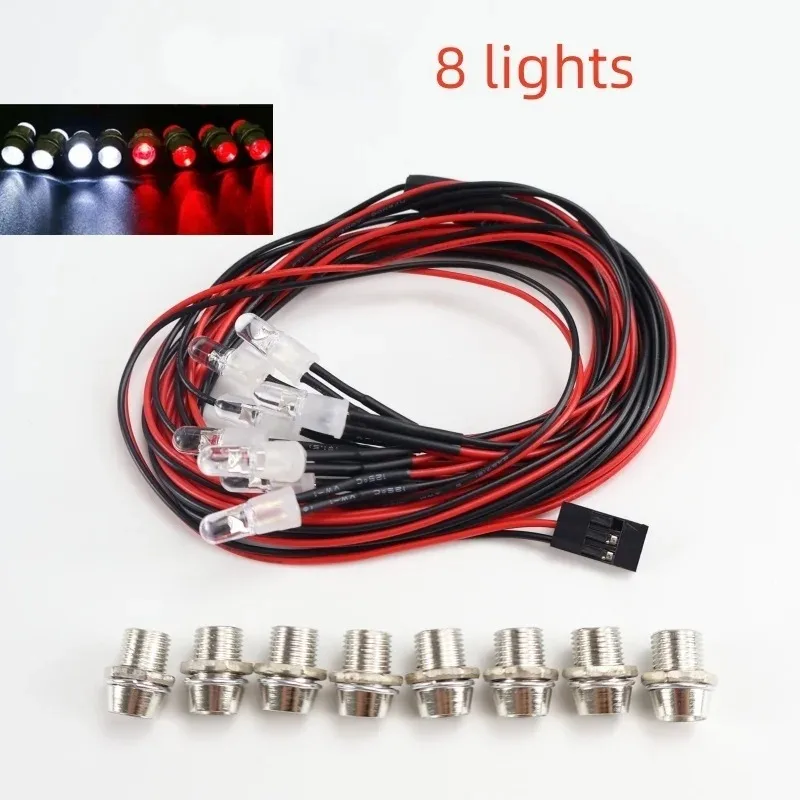 

QY 2/4/6/8 фонарей длиной 70 см RC светодиодные ночные фары фары 3/5 мм светодиодный свет для модели Drift гусеничного автомобиля для радиоуправляемого автомобиля