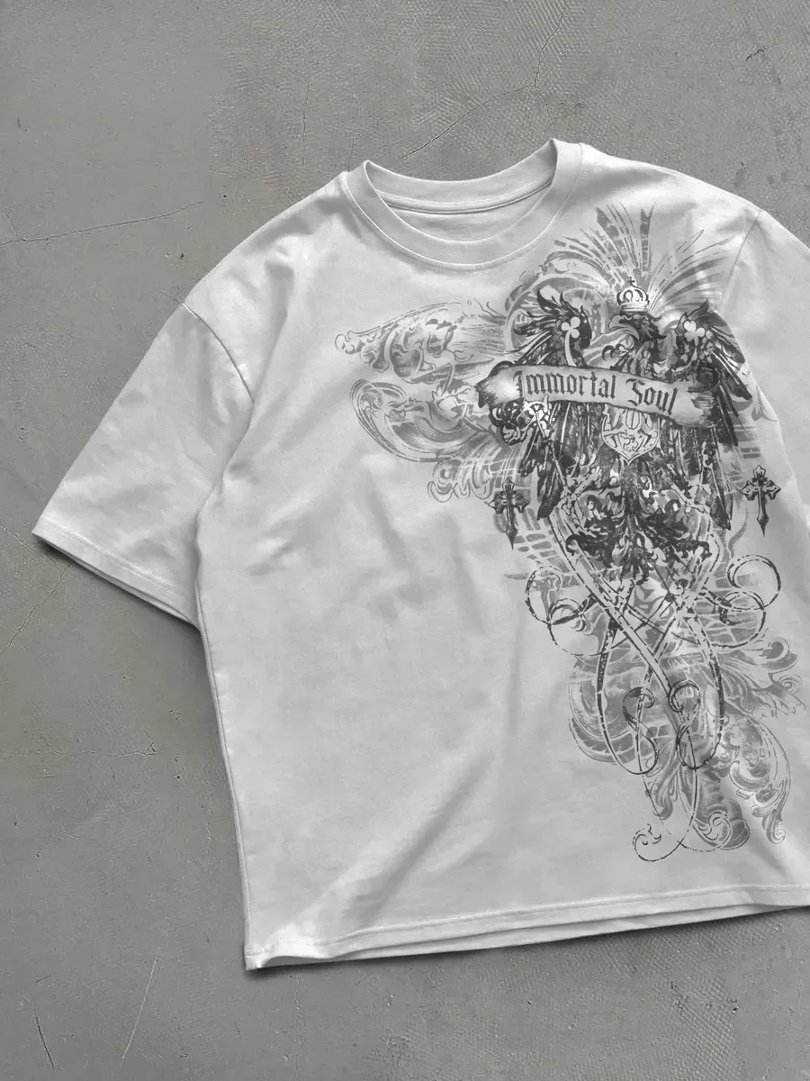 T-shirt unisexe surdimensionné en coton pour homme et femme, style streetwear gothique, punk, Harajuku, hip-hop, grunge, toutes saisons