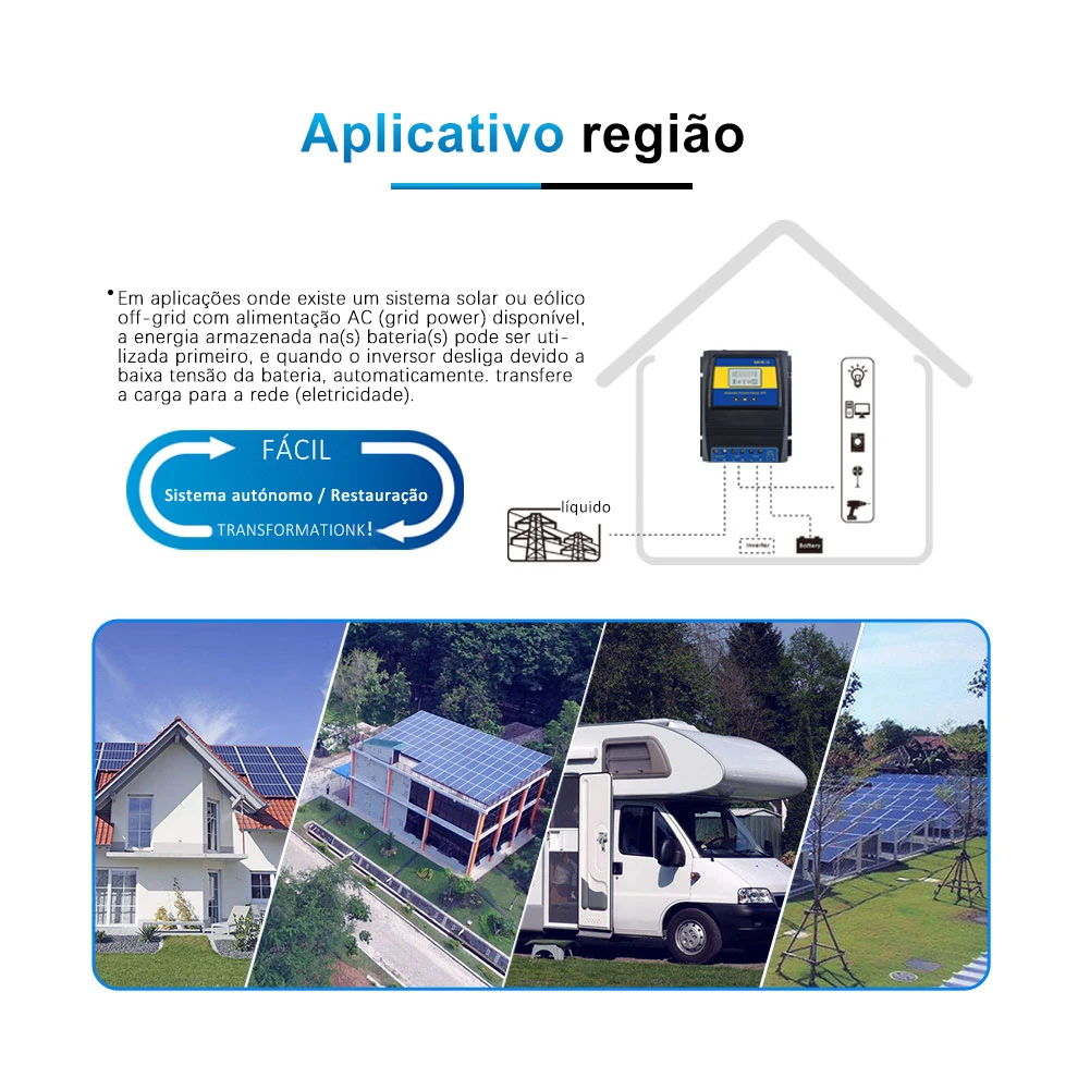 Interruptor de transferência de energia dupla ats automático controlador de carga solar para sistema de vento solar dc 12v 24v 48v ac 110v 220v