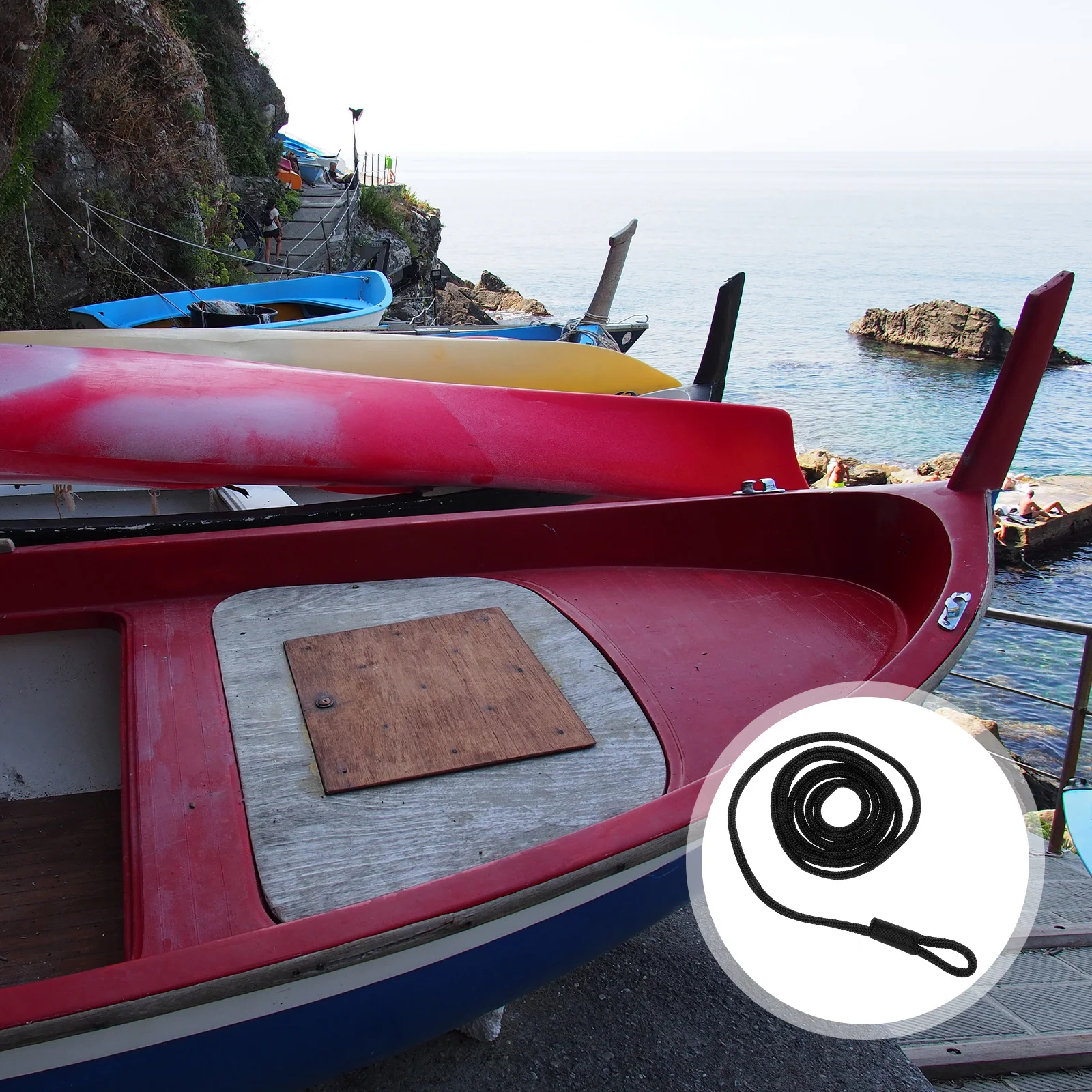 

1pc 1.5M Yacht Rope Durable Pp Polyester Boat Dock Bumping Protection Marine Line Dock Accessories Boat Fending Rope