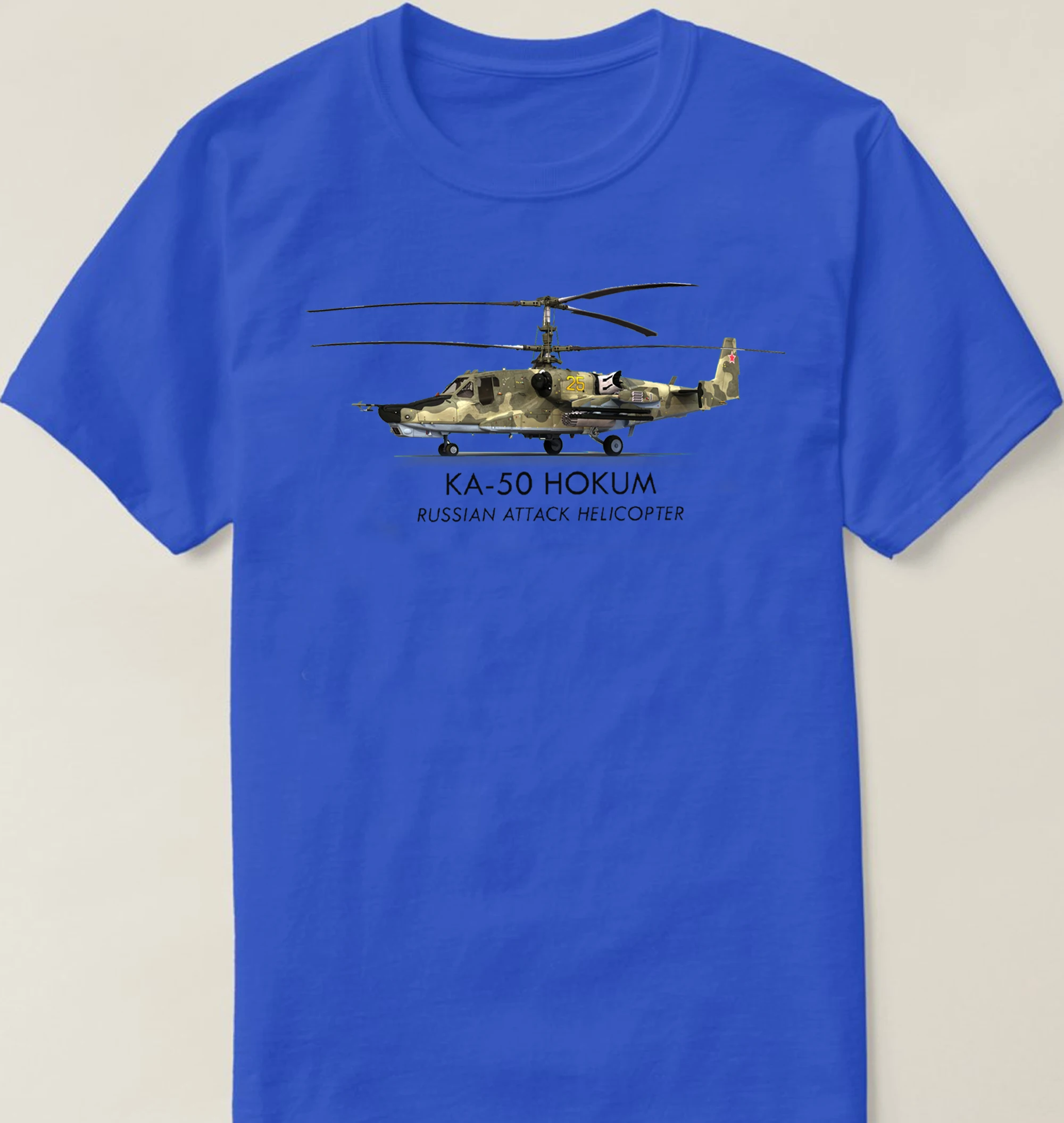 Russian Air Force Gunship KA-50 Hokum Attack Helicopter T-Shirt. Summer Cotton O-Neck Short Sleeve Mens T Shirt New S-3XL