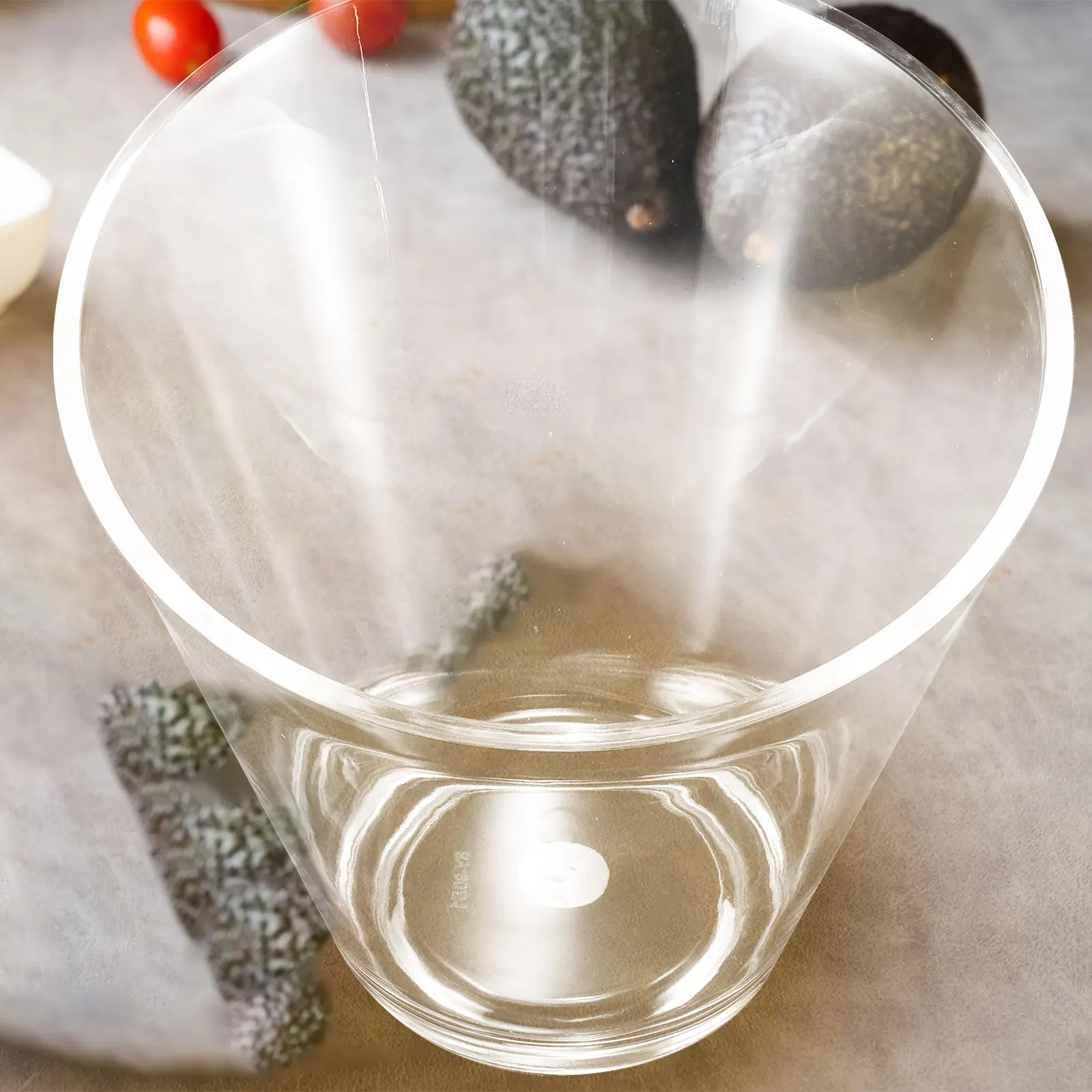 

Acrylic Inclined Bowl Dessert Salad Bowls Container Serving Dishes Vegetable Clear Food