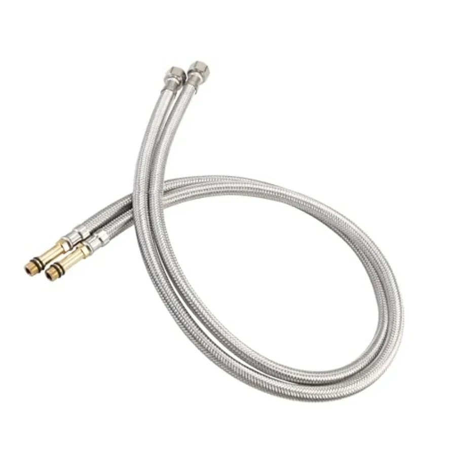 

40-Inch Bathroom Kitchen Faucet Connector Braided Stainless Steel Supply Hose 3/8-Inch Female Compression Thread x M10 Male Con