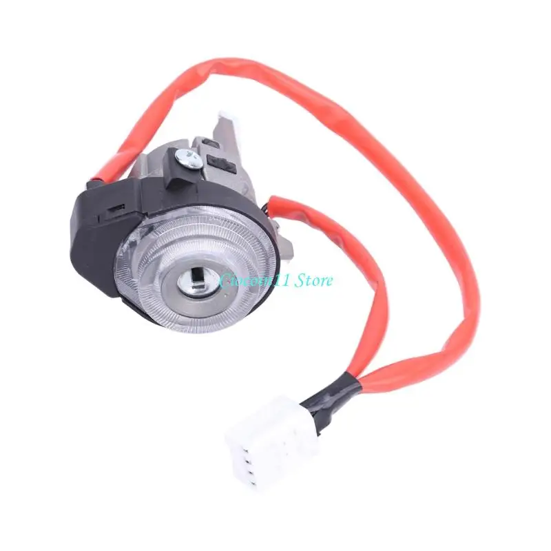 Y1UB Automotive Ignition Lock Cylinder Assembly with 4-Pin Wiring Connection for 2017-2021 Vehicles, Die-Cast Metal Part for 5