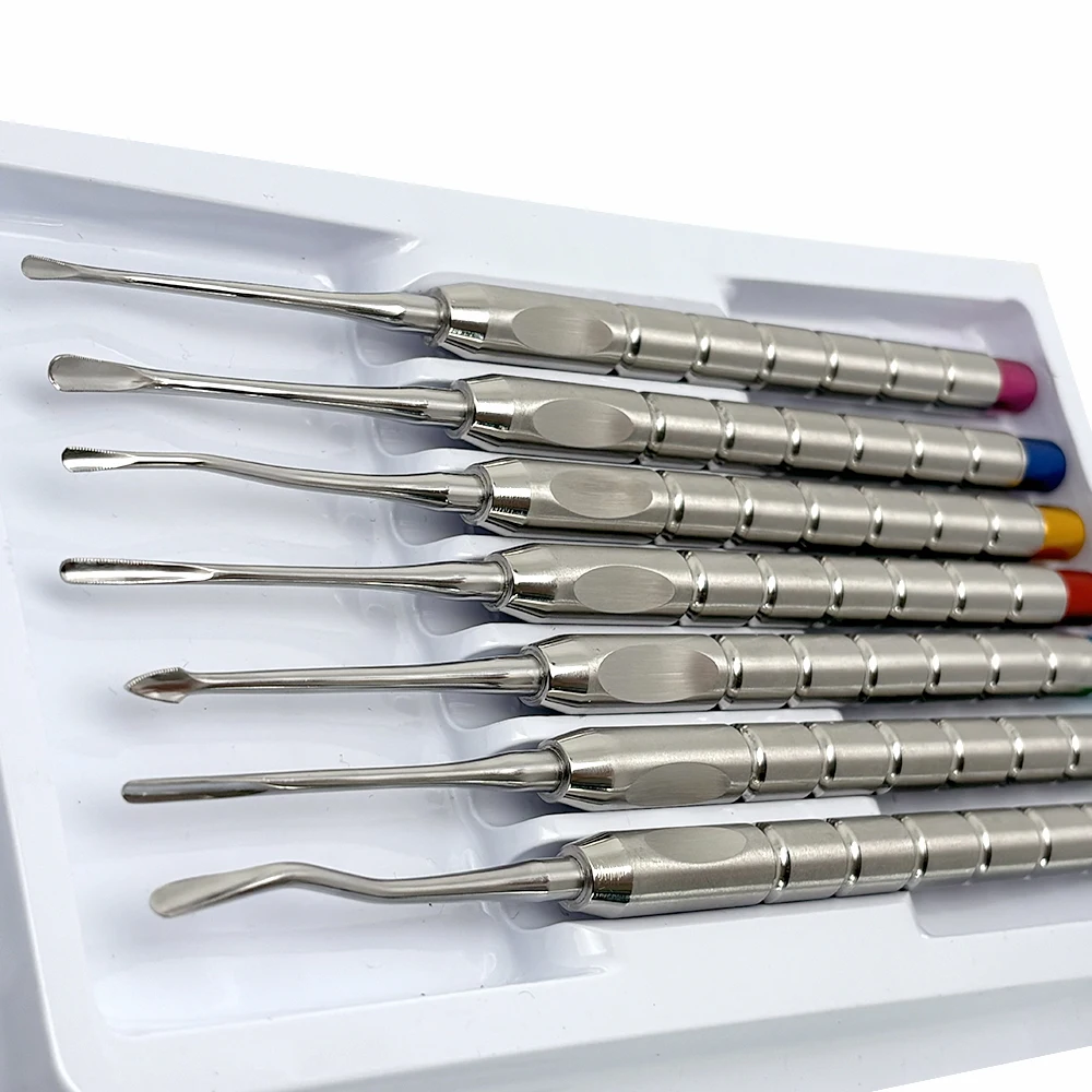 Multi-Angle Curved Root Lift Elevator and Dental Extracting Forceps Reusable Minimally Invasive Oral Surgical Tools