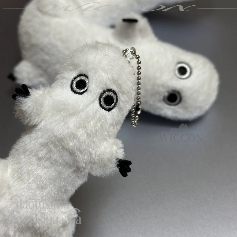 Kawaii Skeleton Nunu Plush Keychain Witch Hat Atelier Brushbuddy Soft Cotton Doll Pendant Ideal Anime Fan Christmas view 3