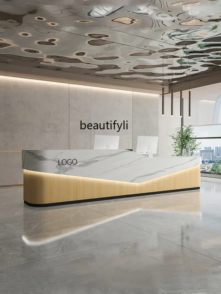 

zzqzz L178zz newCashier Company Reception Desk Bar Beauty Salon Foot Bath Hotel Paint Reception Desk Reception Desk Counter