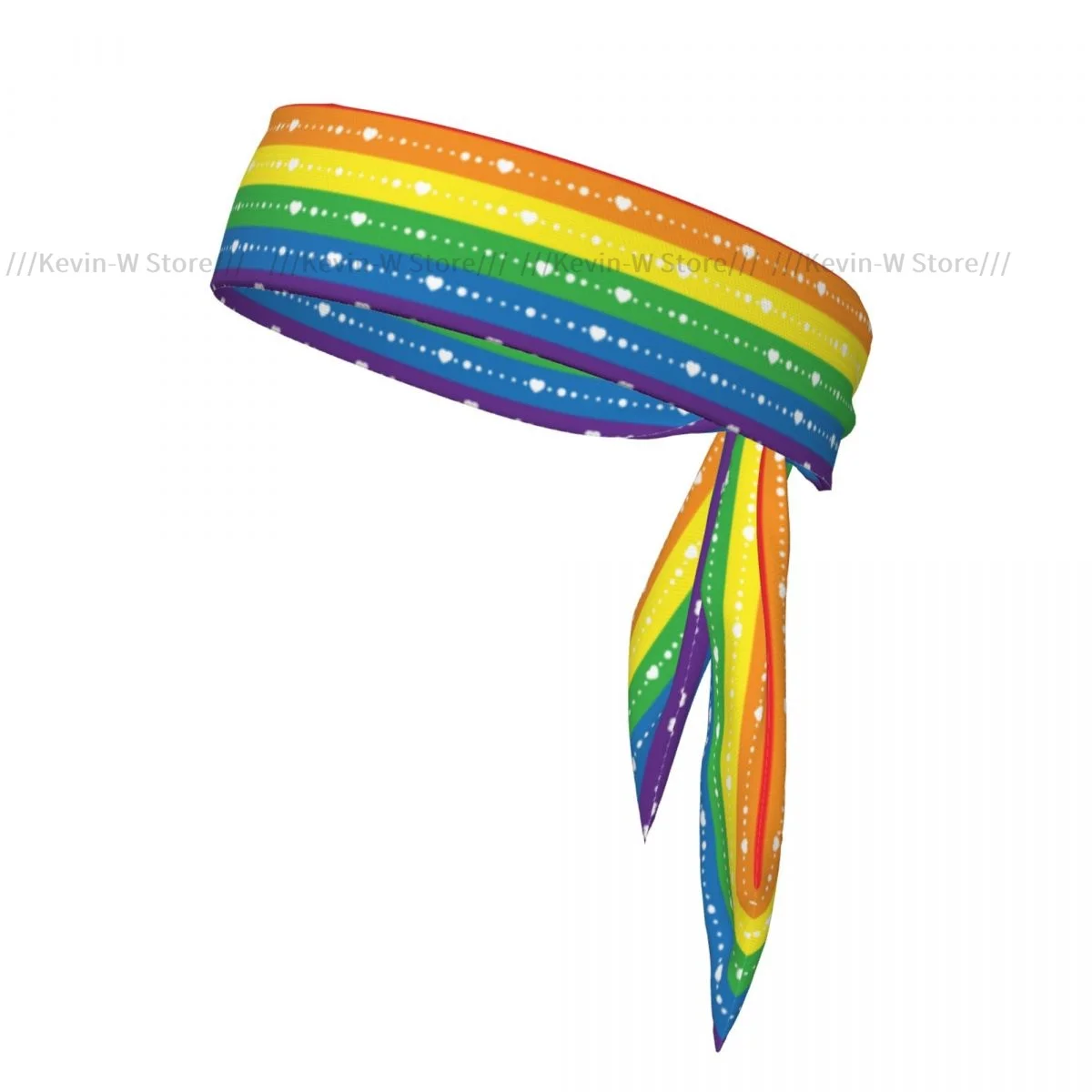 Tie Headbands Pride Love Rainbow Flag With Heart Sports Head Band Athletic Sweatband Bandana Sweat Wicking