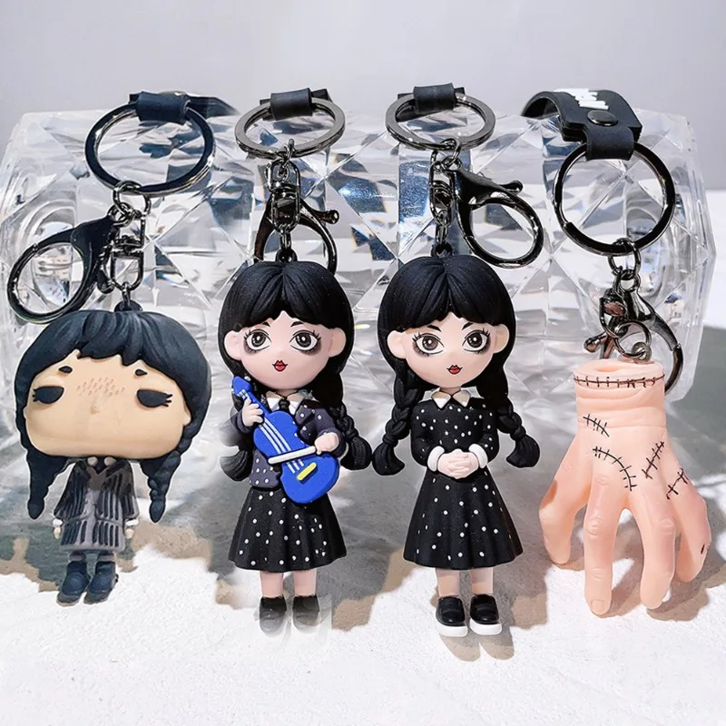 

10.5cm/26.67in American TV Series Wednesday Keychains Pendant 3D Keychain Backpack The Addams Family Peripherals Collectible Toy