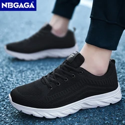 Lightweight Men Casual Sport Shoes Summer Breathable Walking Knit Shoe Anti-slip Men's Flats Outdoor Athletic Running Shoes