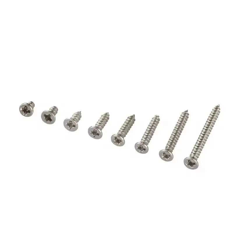 560Pcs M2 Cross Flat Head Self-Tapping Screw Set Boxed Carbon Steel Self Drilling Screws for Hardware Fastening DIY Repair