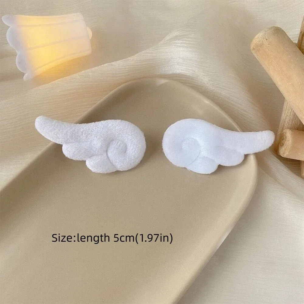 1 Paar Damen-Engelsflügel-Haarspangen aus rosa Stoff, süße Cosplay-Haarnadeln, Kopfbedeckung, Haaraccessoires, Pony-Haarspangen – Detail 8
