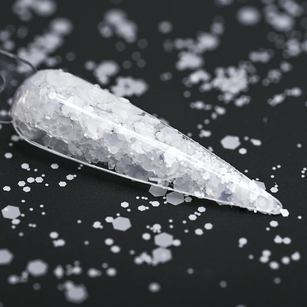 10 gr/beutel Macaron Hexagon Nagel Glitter Pailletten Gemischte Größe Einfarbig Sparkly Nagel Glitter Flocken Bunte Nagel Dekoration Pailletten