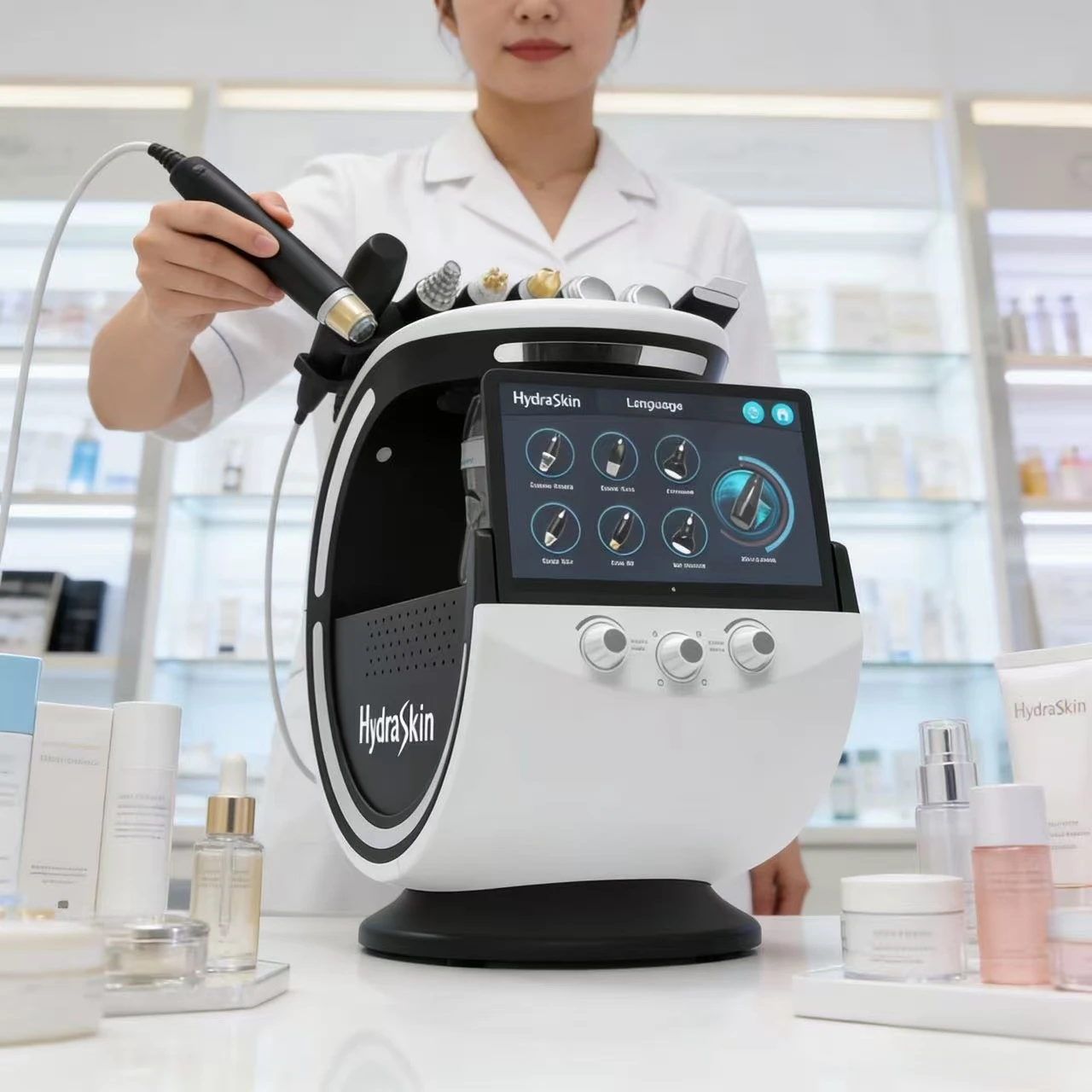 

Новейшая машина для дермабразии Hydra Diamond Face Aqua Peeling Hydro Oxyge Jet Crystal Microdermabrasion Hydra