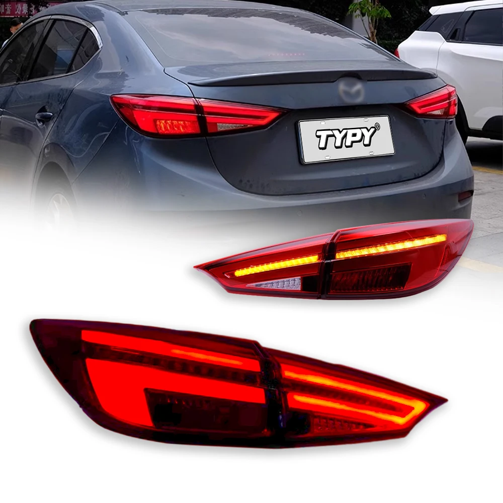 Dynamic Turn Signal Tail Lamp Automotive Accessories Upgrade Modified New LED For Mazda 3 Axela 2014-2019 Taillights