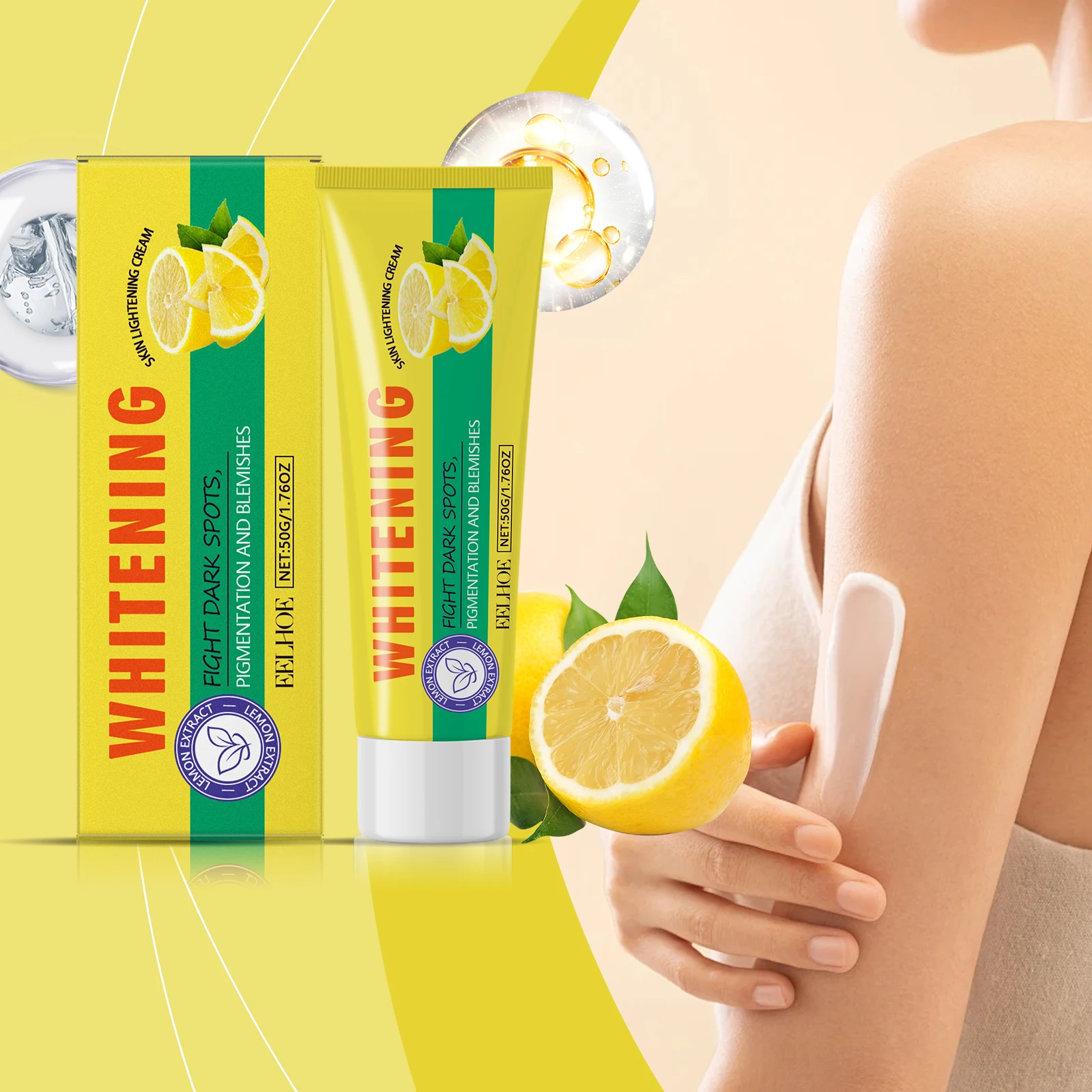 Eelhoe Lemon Body Lotion Gently Moisturizes The Skin Leaving Smooth Shiny Refreshing Fragrant Moisturizing Improves Dryness