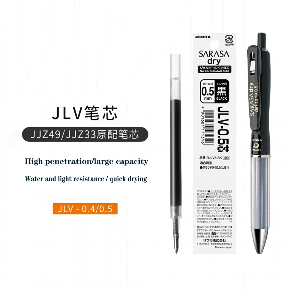 Imagem -06 - Zebra-conjunto de Caneta Gel de Secagem Rápida Japão Jjz49 Relieve Fatigue Signature Pen Escrita Acessórios de Escritório Papelaria 0.5 0.4 mm