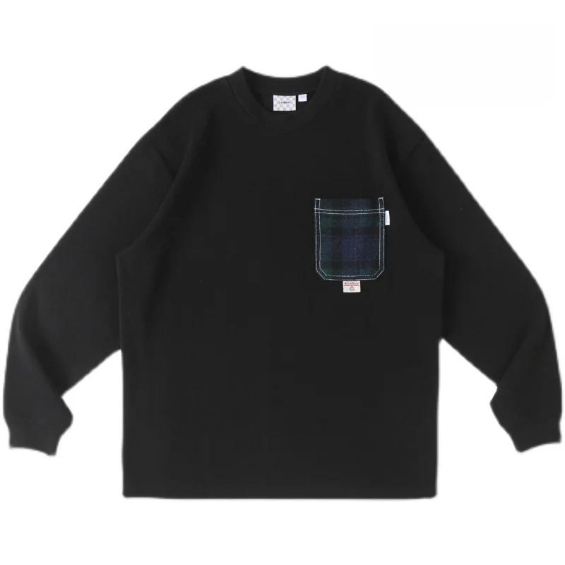 

LAPRIMA HS D Bla ket Long Sve T-irt Youth Faion round Ne Printed Loose Fit Autumn Spring Casual T-irt