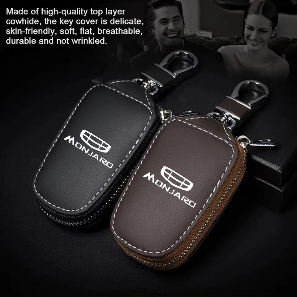 PU Car Remote Key Case Cover Shell keychain protect For Geely Monjaro Xingyue L 2022 2023 2024 Car Accessories