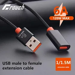 ナイロン拡張ケーブル,USB 3.0オス-usb 2.0,ラップトップ,6a,120w