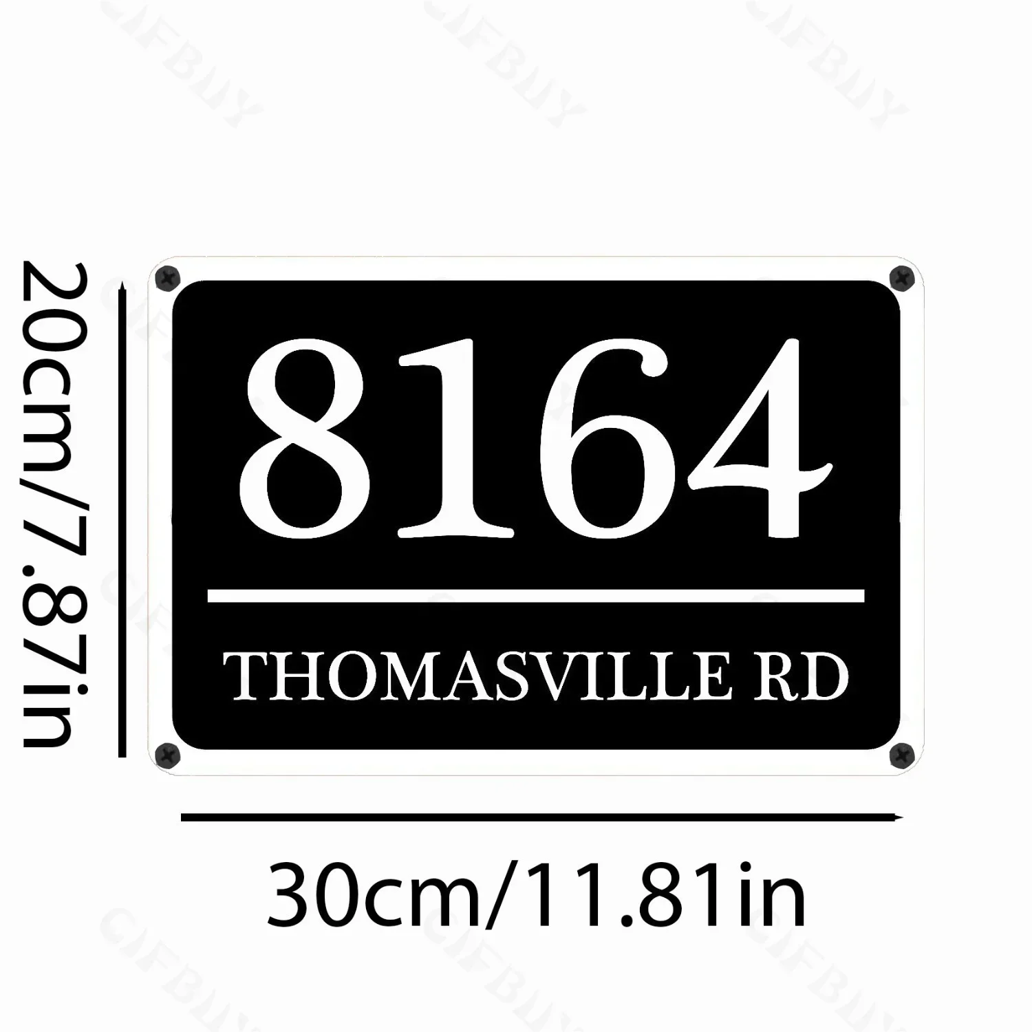 Unique Personalized Metal Home Address Signage: Customizable House Number Plaque, Wall-Mountable, No Power Required.