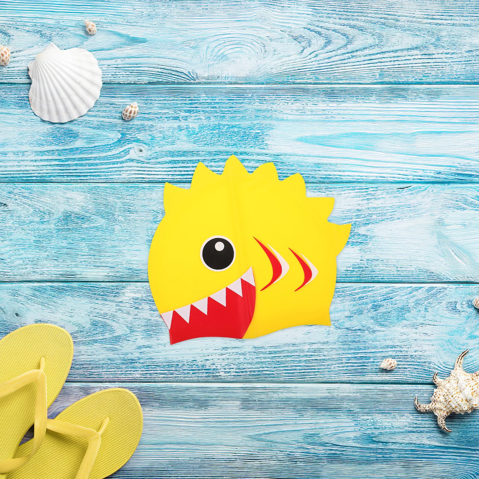 

Lovely Swim Caps Silicone Waterproof Design with Anti-Slip Grip for Hair and Ear Protection Cartoon Style