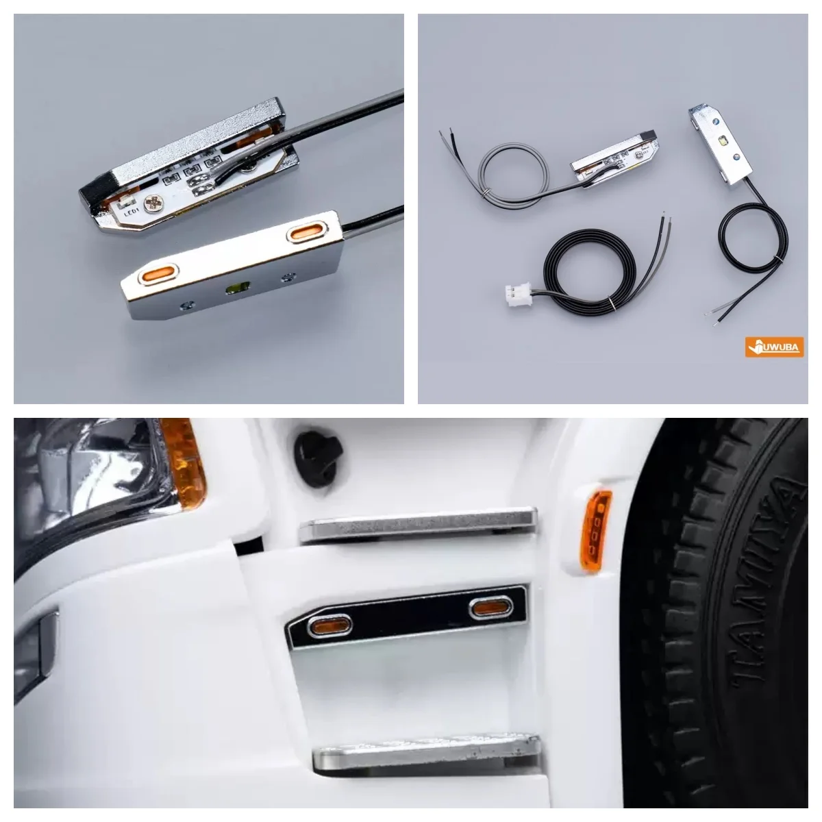 

1:14th Scale Foot Lamp Foot Pedal with Light for Tamiya RC Dump Truck SCANIA 770S 6X4 56368 8X4 56371 Car Upgrade Accessories