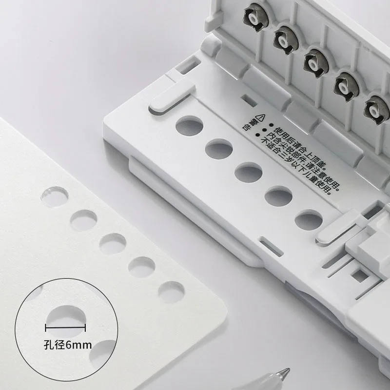 Minimáquina de perforación de 8 agujeros, punzonadora de Página de Libro de detección de agujeros DIY, papelería de oficina