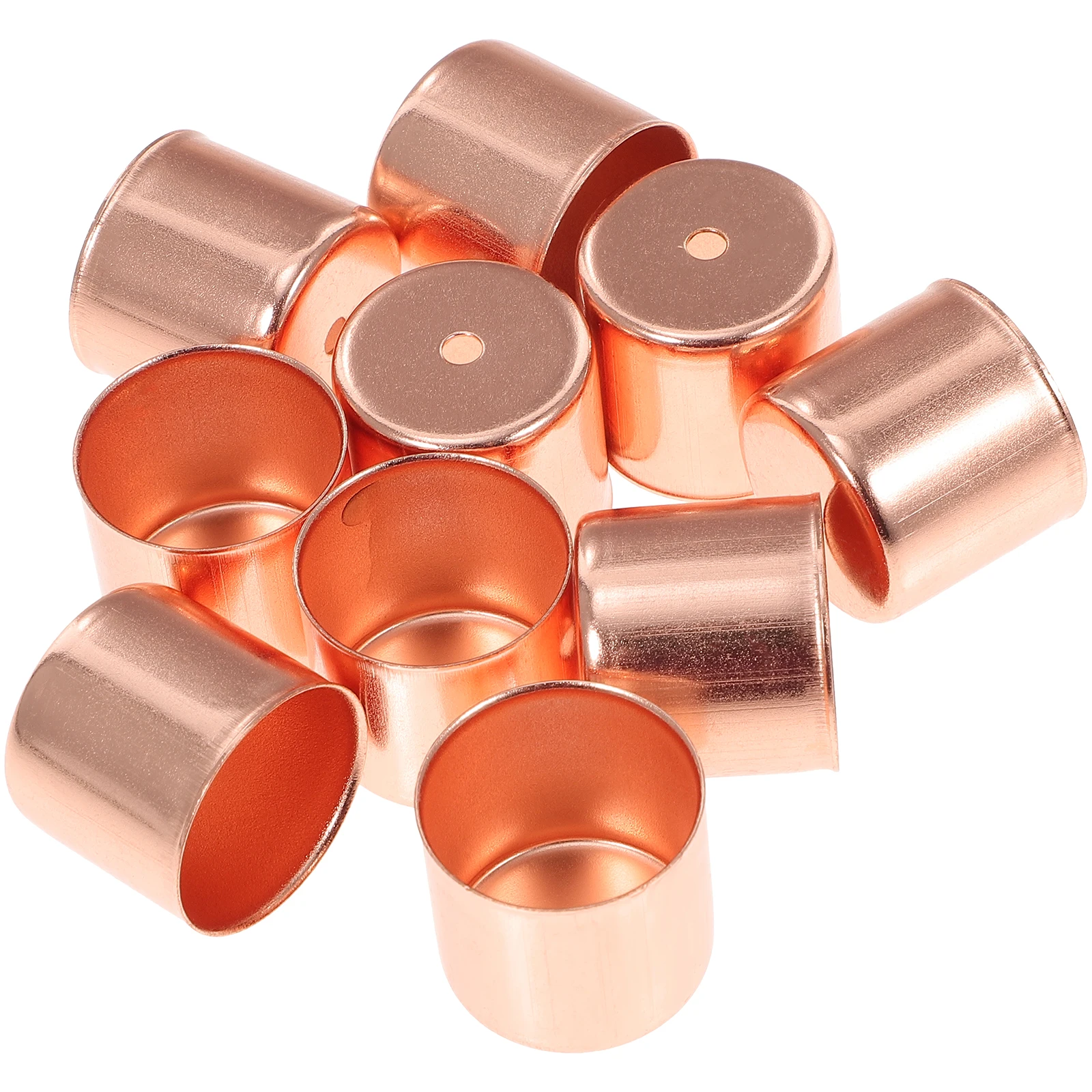 

10pcs Metal Cup 23x20x0 5mm Random Color European Style Decorative Candlestick Holders Wax Drip Protector Suitable Most