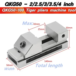 QKG50/63/73/80/88/100-2/2.5/3/3.5/4 Inch Precision Tool Vise Machine Tool Vise High-Precision 0.005mm Clamping Tool