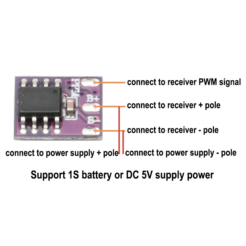 10PCS 3.5-6V 10A 1S Brushed ESC Mini DIY Modify Single Way Electric Speed Control Module for RC Airplane Drone Hollow Cup Motor