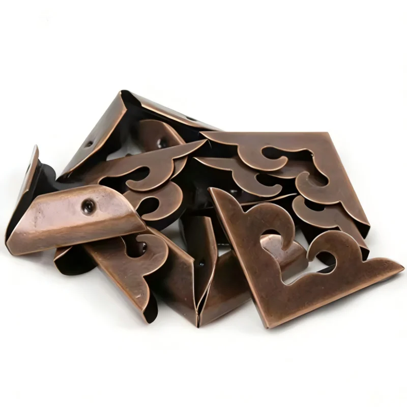 Beautiful 10Pcs Bronze color Metal Book Corner Trilateral Albums Menus Folders Box Corner Protectors For Decor27x27x6mm