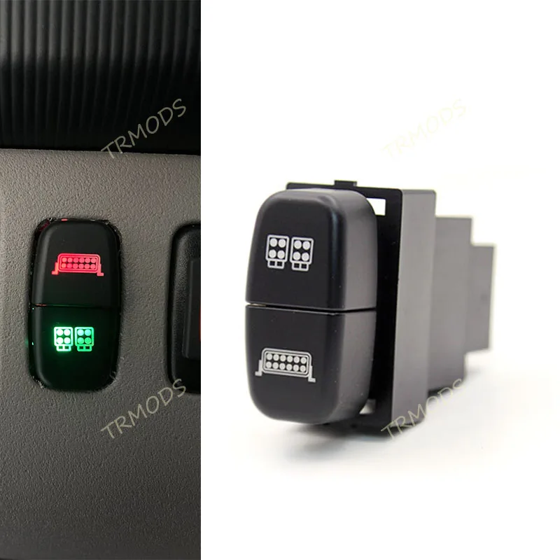 Red LED Car Dual Key Switch Fog Lights Spotlight Headlight Switch Button For Mitsubishi ASX LancerEX Pajero V73 V93 V97 Zinger