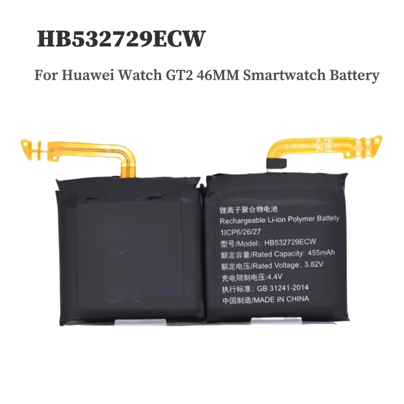 

Для Huawei Watch GT2 GT 2 46 мм HB532729ECW 455 мАч Сменный аккумулятор для умных часов