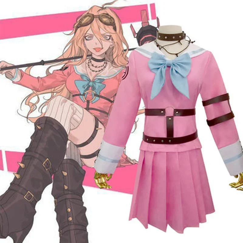 Anime Danganronpa V3 Miu Iruma kostiumy Cosplay kobiety sukienki mundurek marynarski zestawy mundurków szkolnych kostiumy na Halloween dla kobiet