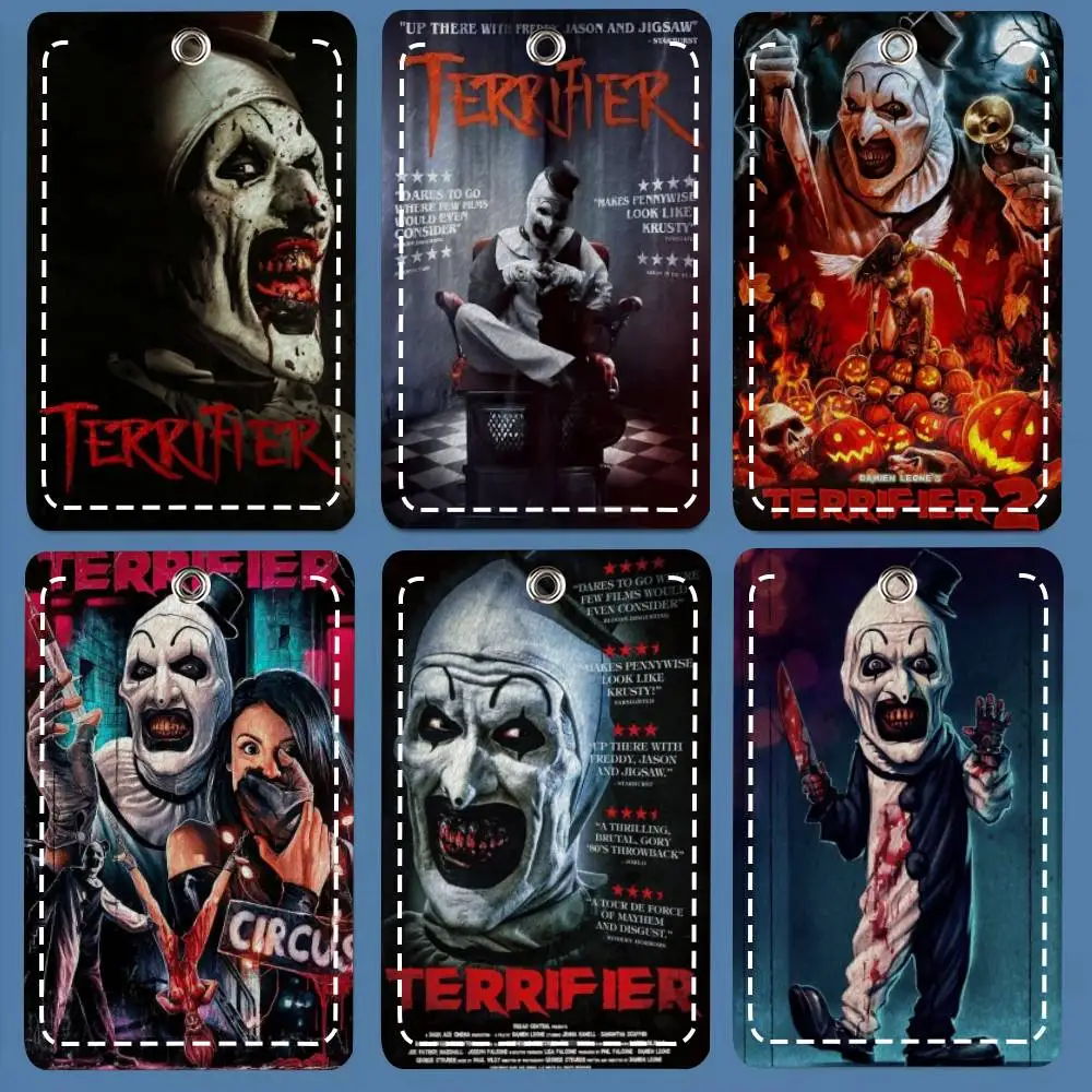 

Terrifier 321 Collection Classic Horror Movie Card Holde Applicable To Credit Cards Bus Card Soft Leather Rectangular Keychain
