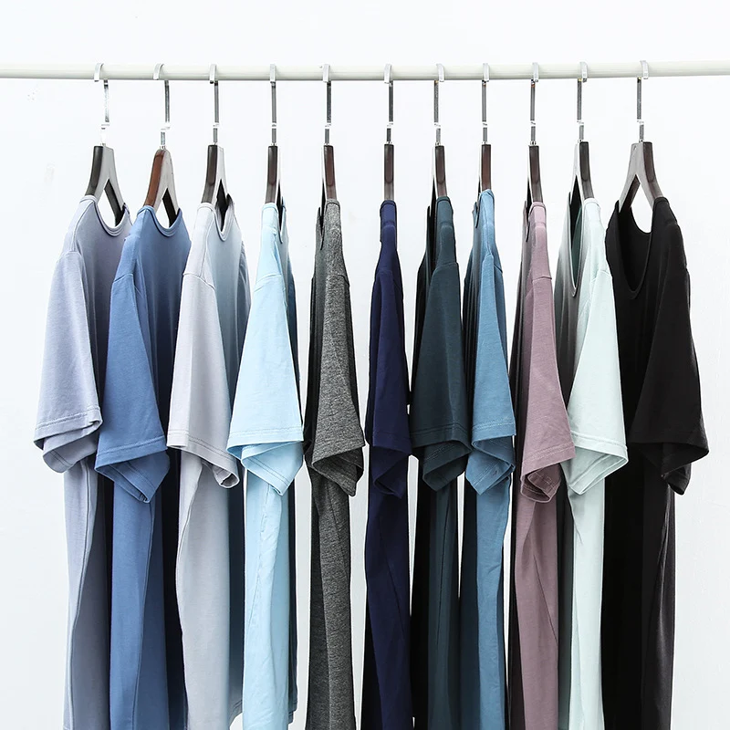 

5/3 Pack Summer Men And Women With The Same Tight-fitting Modal Short-sleeved Youth Comfortable Soft Top Casual Joker T-shirt