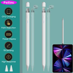Peiling-stylo tactile OTG pour iPad, stylo pour Apple Pencil 2 1 batterie, rappel d'affichage, rejet de paume inclinable