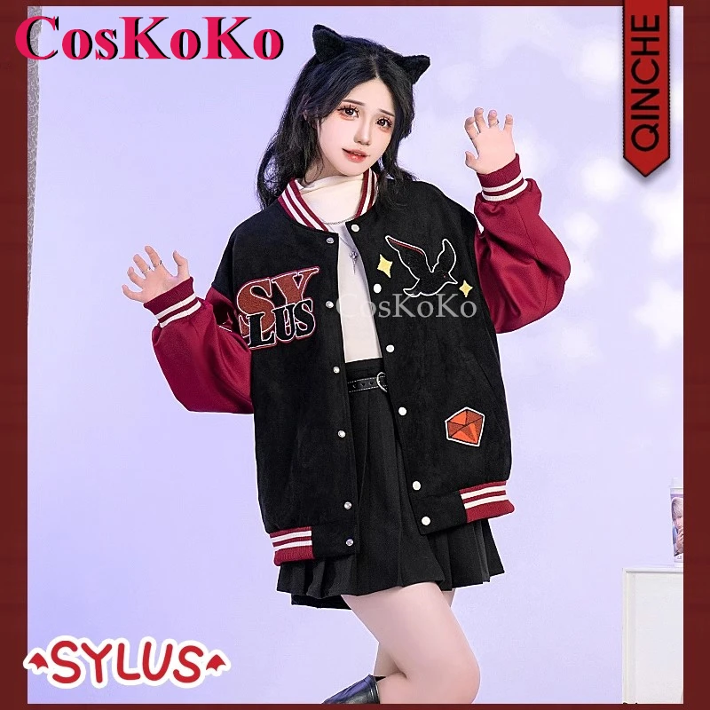 CosKoKo Sylus Cosplay Game Love And Deepspace Costume Derivative Product Fashion Sweet Lovely Baseball Jacket Daily Wear Coat