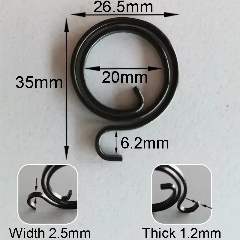 

Flat coil springs for door handles 2.5 turns internal replacement return torsion springs