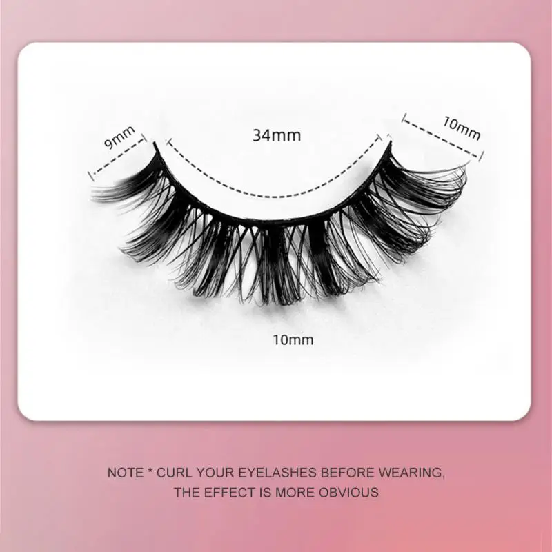 Z niewidocznym paskiem rzęsy Lashes3D ze sztucznego rzęsy z norek, naturalne, krótkie, przezroczyste rzęsy, przezroczyste, miękkie rzęsy