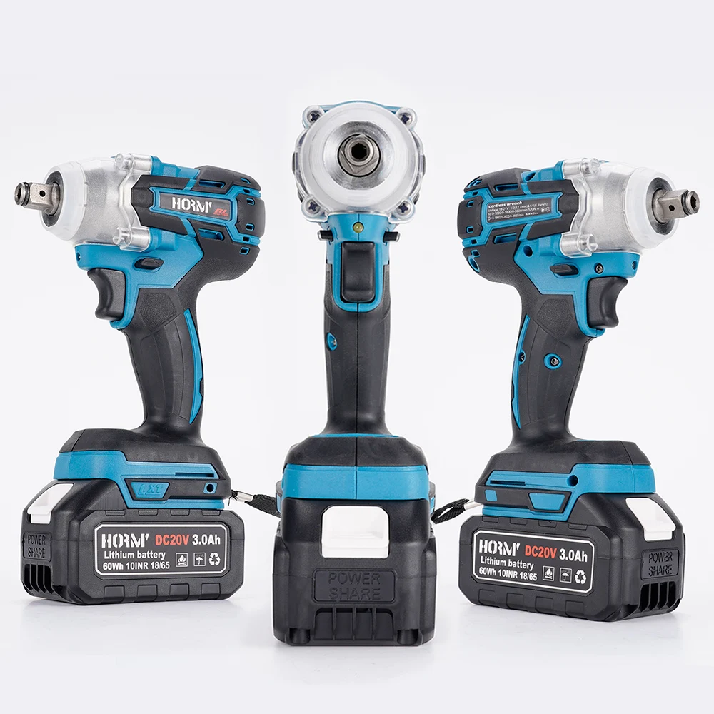 18V 520N.m Brushless Cordless Electric Impact Wrench Rechargeable 1/2 Accumulator Wrench For Makita 18V Battery 3000mAh Battery