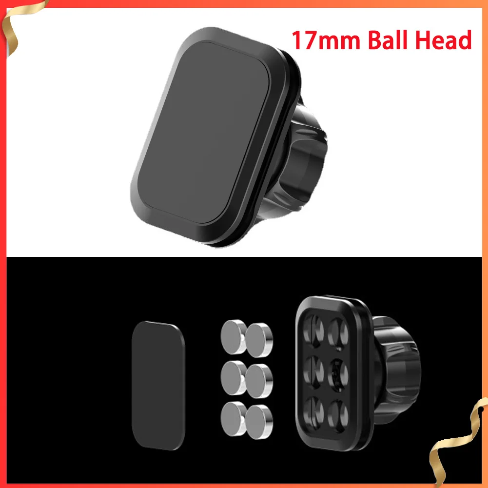 

17mm Ball Head Magnetic Car Phone Holder Mount Mobile Cellphone Stand GPS Support Smart Phone Bracket Accessories