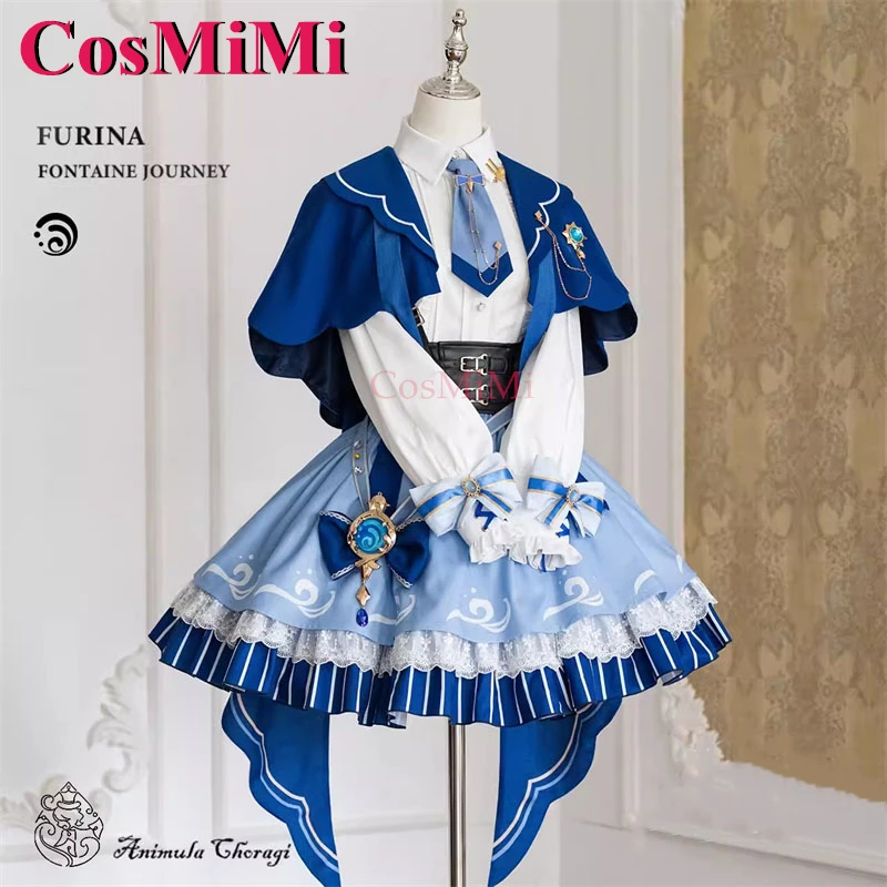 CosMiMi Game Genshin Impact Furina Cosplay Costume Sweet Gorgeous Elegant Lolita Dress Carnival Party Role Play Clothing S-XL